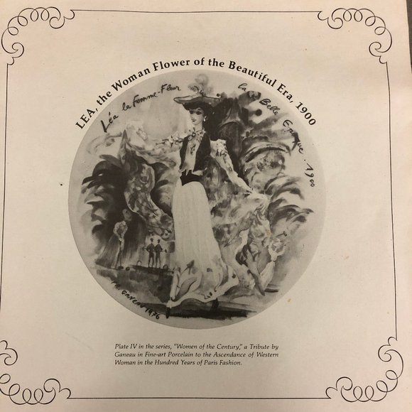 1900 Ganeau's Women of the Century Porcelian COA - Picture 4 of 8